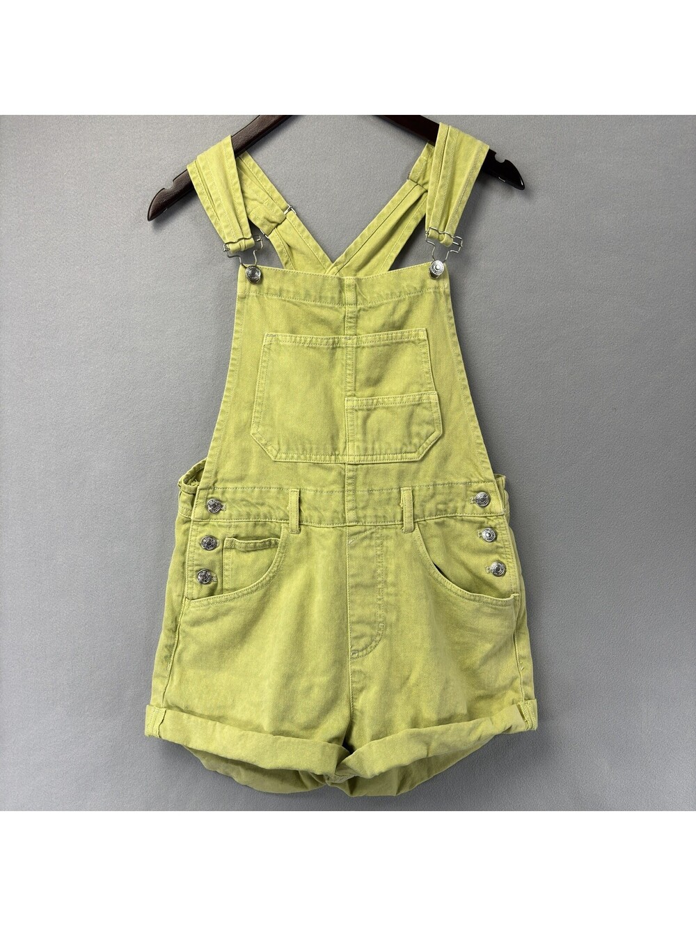 Free People x We The Free Women’s Ziggy Sunny Lime Shortalls Overalls Shorts XS